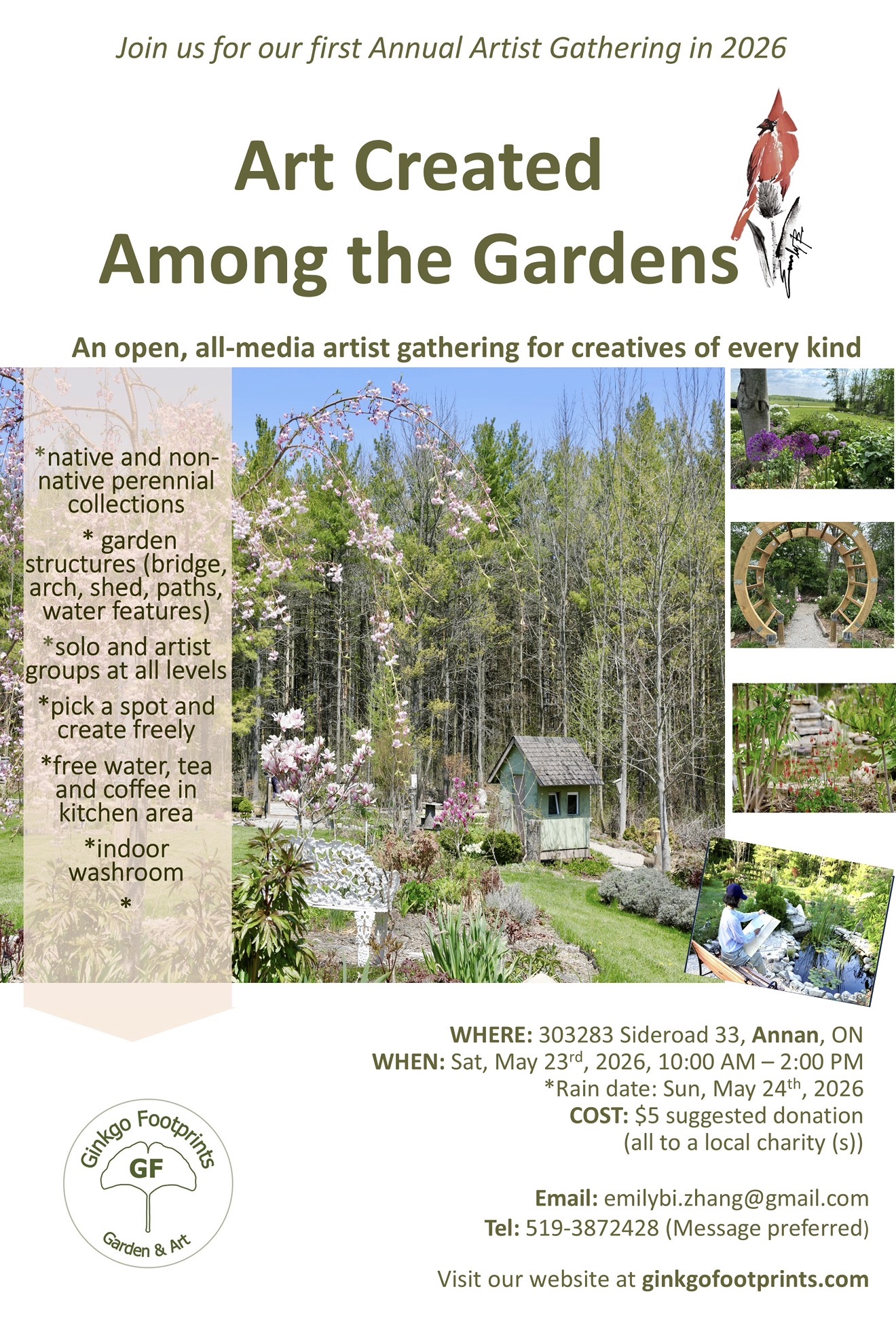 Event image Ginkgo Footprints - First Annual Art Created Among the Gardens